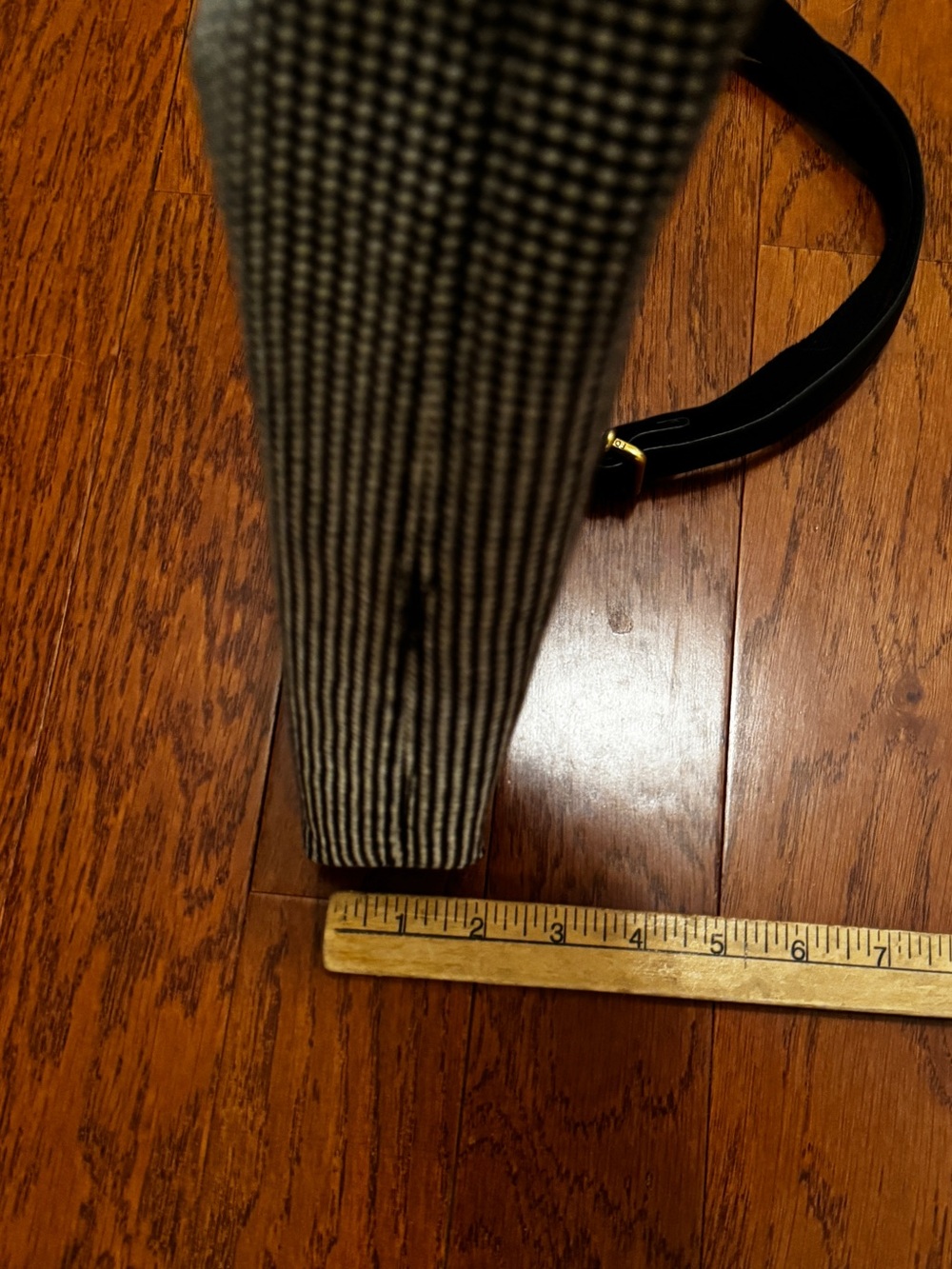 Fossil Black & White Houndstooth Tweed Crossbody with Front Leather Pocket - Picture 6 of 11